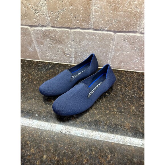 Rothy’s The Loafer Slip On Flat Navy Like New Size 7.5 - Picture 4 of 11
